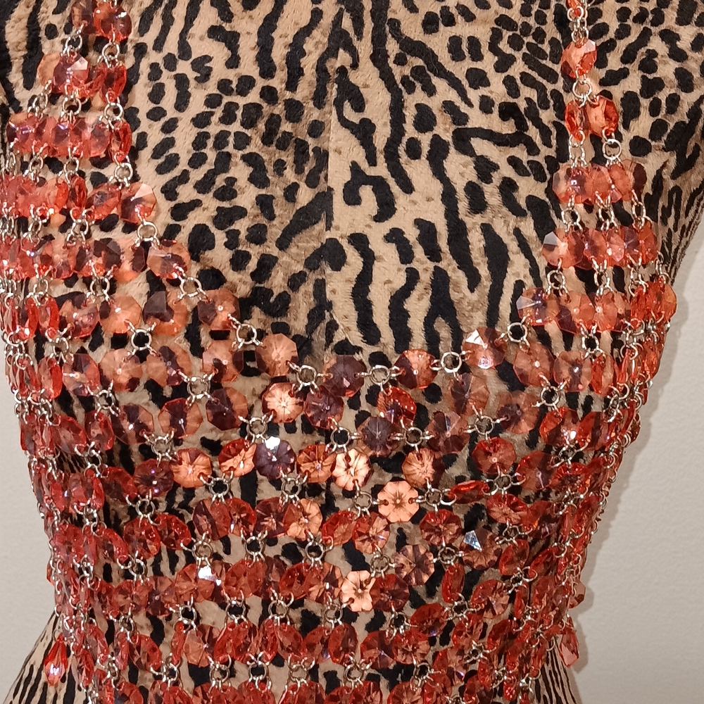 Vibrant Red and Orange Beaded Necklace